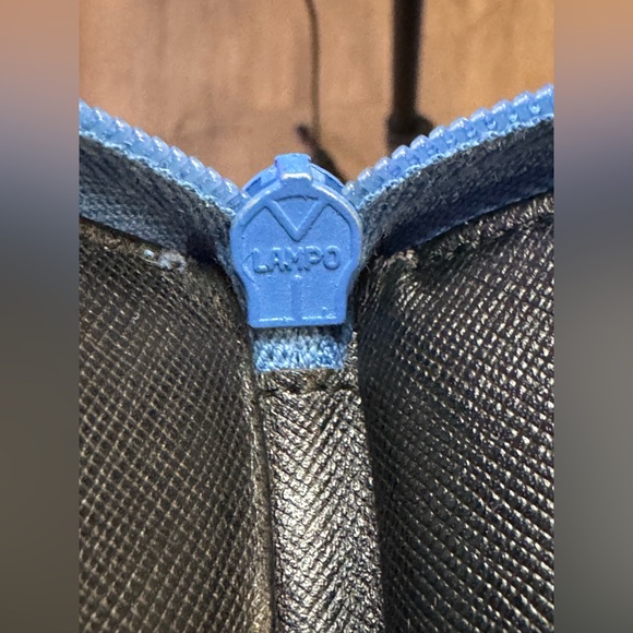 Prada Nylon Saffiano Zip Around key card holder Baby Blue with authenticity card - Picture 10 of 15